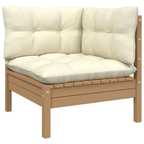 10-tlg. Garten-Lounge-Set mit Kissen Honigbraun Kiefernholz - kalb-Living.de