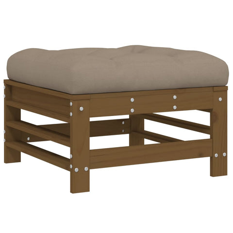 10-tlg. Garten-Lounge-Set mit Kissen Honigbraun Massivholz - kalb-Living.de