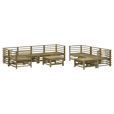 10-tlg. Garten-Lounge-Set mit Kissen Kiefernholz Imprägniert - kalb-Living.de