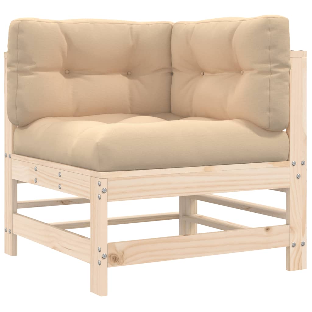10-tlg. Garten-Lounge-Set mit Kissen Massivholz - kalb-Living.de
