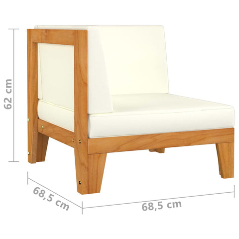 10-tlg. Garten-Lounge-Set mit Kissen Massivholz Akazie - kalb-Living.de