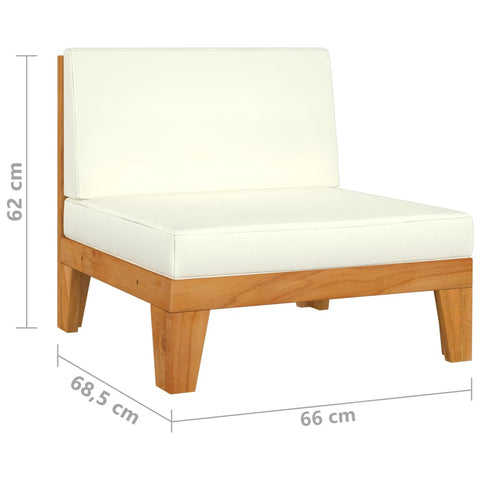 10-tlg. Garten-Lounge-Set mit Kissen Massivholz Akazie - kalb-Living.de