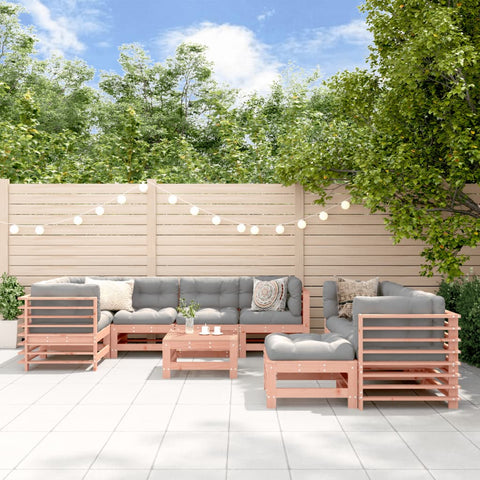 10-tlg. Garten-Lounge-Set mit Kissen Massivholz Douglasie - kalb-Living.de