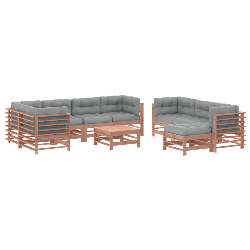 10-tlg. Garten-Lounge-Set mit Kissen Massivholz Douglasie - kalb-Living.de
