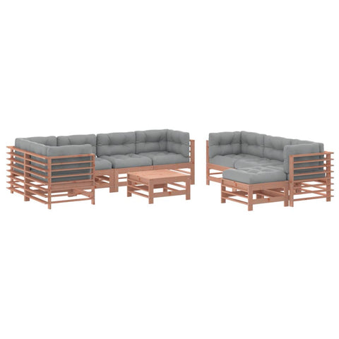 10-tlg. Garten-Lounge-Set mit Kissen Massivholz Douglasie - kalb-Living.de