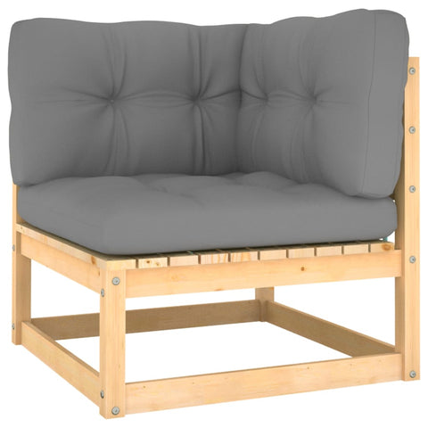 10-tlg. Garten-Lounge-Set mit Kissen Massivholz Kiefer - kalb-Living.de
