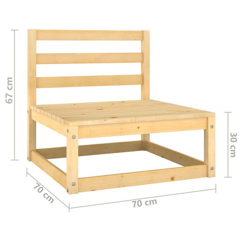 10-tlg. Garten-Lounge-Set mit Kissen Massivholz Kiefer - kalb-Living.de