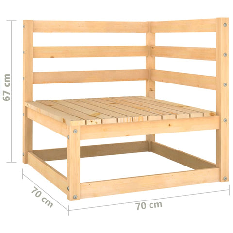 10-tlg. Garten-Lounge-Set mit Kissen Massivholz Kiefer - kalb-Living.de