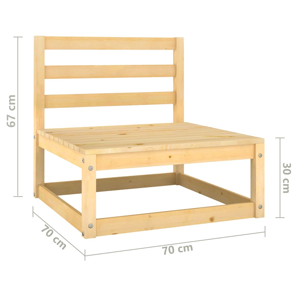 10-tlg. Garten-Lounge-Set mit Kissen Massivholz Kiefer - kalb-Living.de