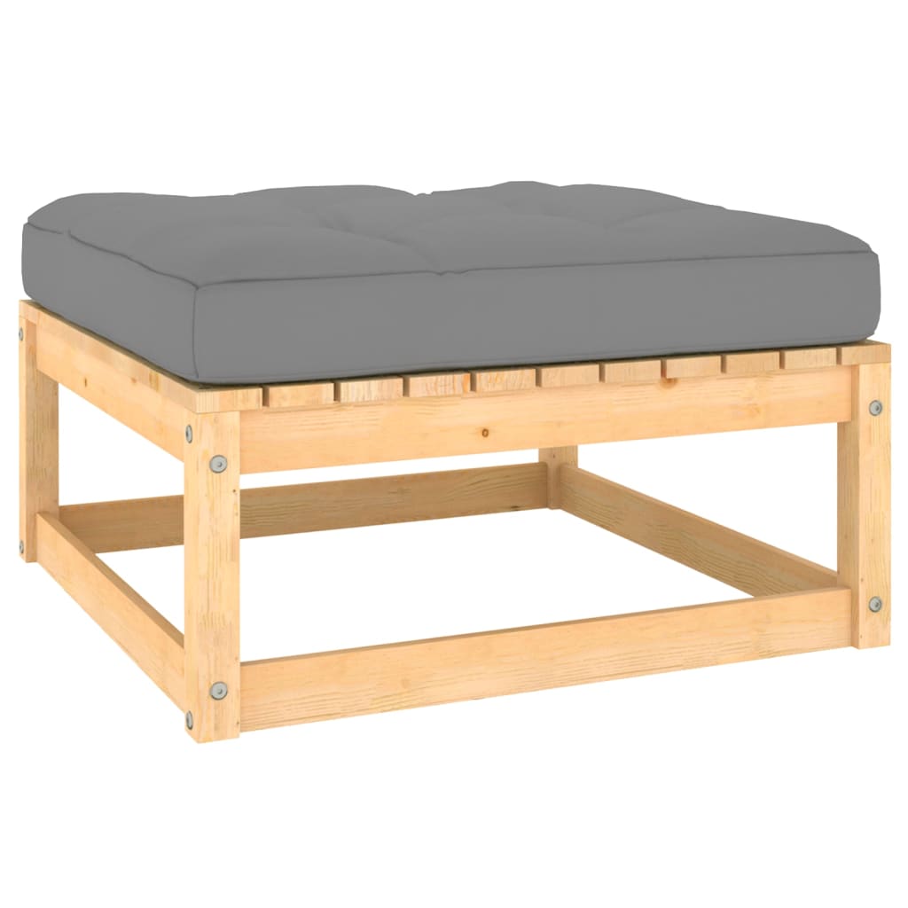 10-tlg. Garten-Lounge-Set mit Kissen Massivholz Kiefer - kalb-Living.de