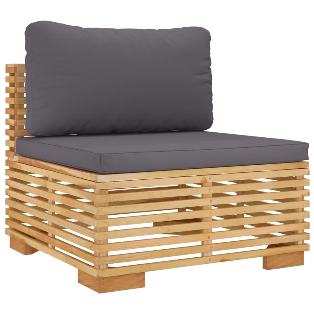10-tlg. Garten-Lounge-Set mit Kissen Massivholz Teak - kalb-Living.de