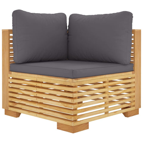 10-tlg. Garten-Lounge-Set mit Kissen Massivholz Teak - kalb-Living.de