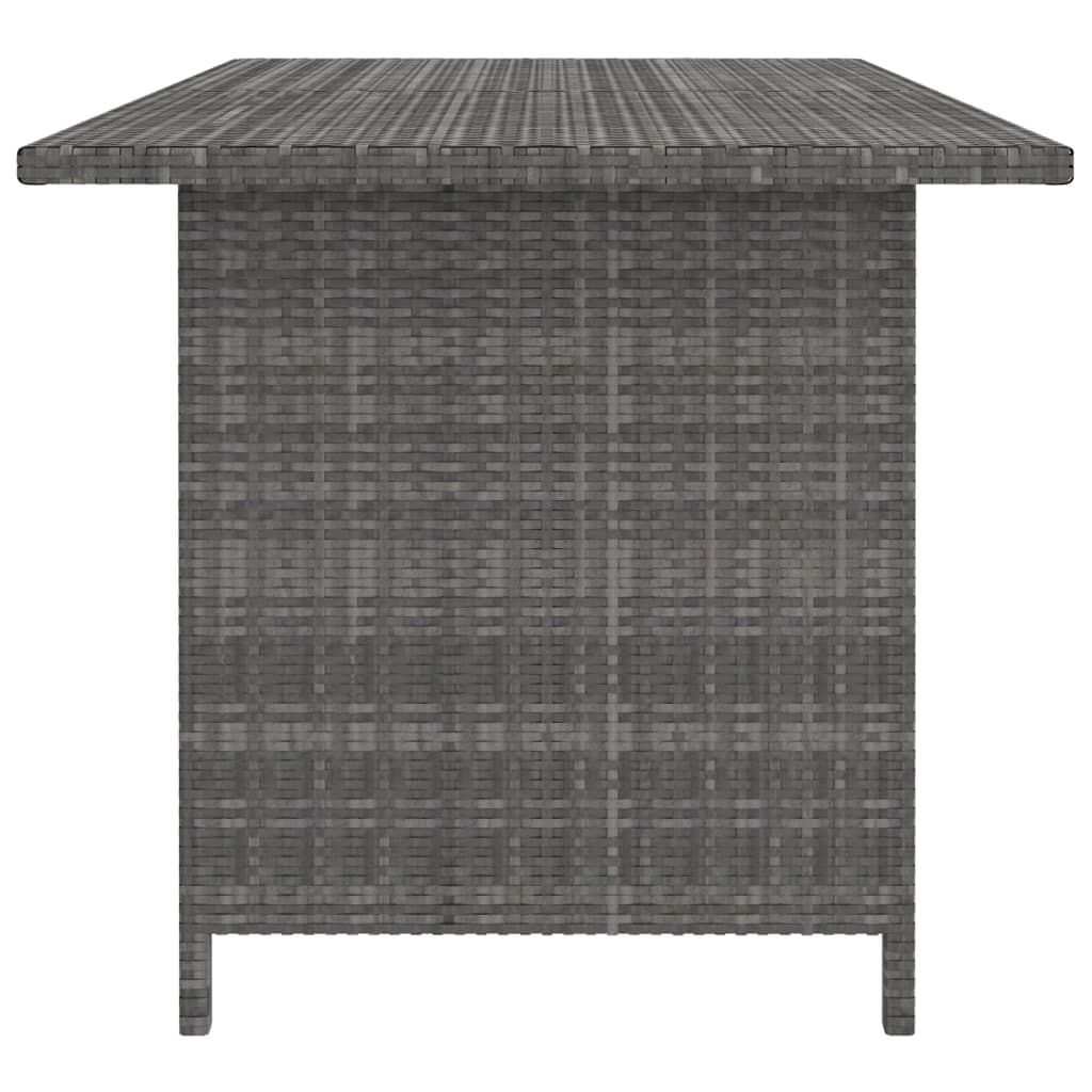 10-tlg. Garten-Lounge-Set mit Kissen Poly Rattan Grau - kalb-Living.de