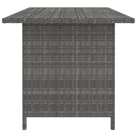 10-tlg. Garten-Lounge-Set mit Kissen Poly Rattan Grau - kalb-Living.de