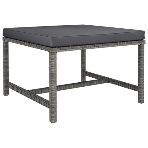 10-tlg. Garten-Lounge-Set mit Kissen Poly Rattan Grau - kalb-Living.de
