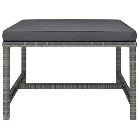 10-tlg. Garten-Lounge-Set mit Kissen Poly Rattan Grau - kalb-Living.de