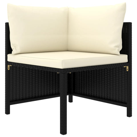 10-tlg. Garten-Lounge-Set mit Kissen Poly Rattan Schwarz - kalb-Living.de