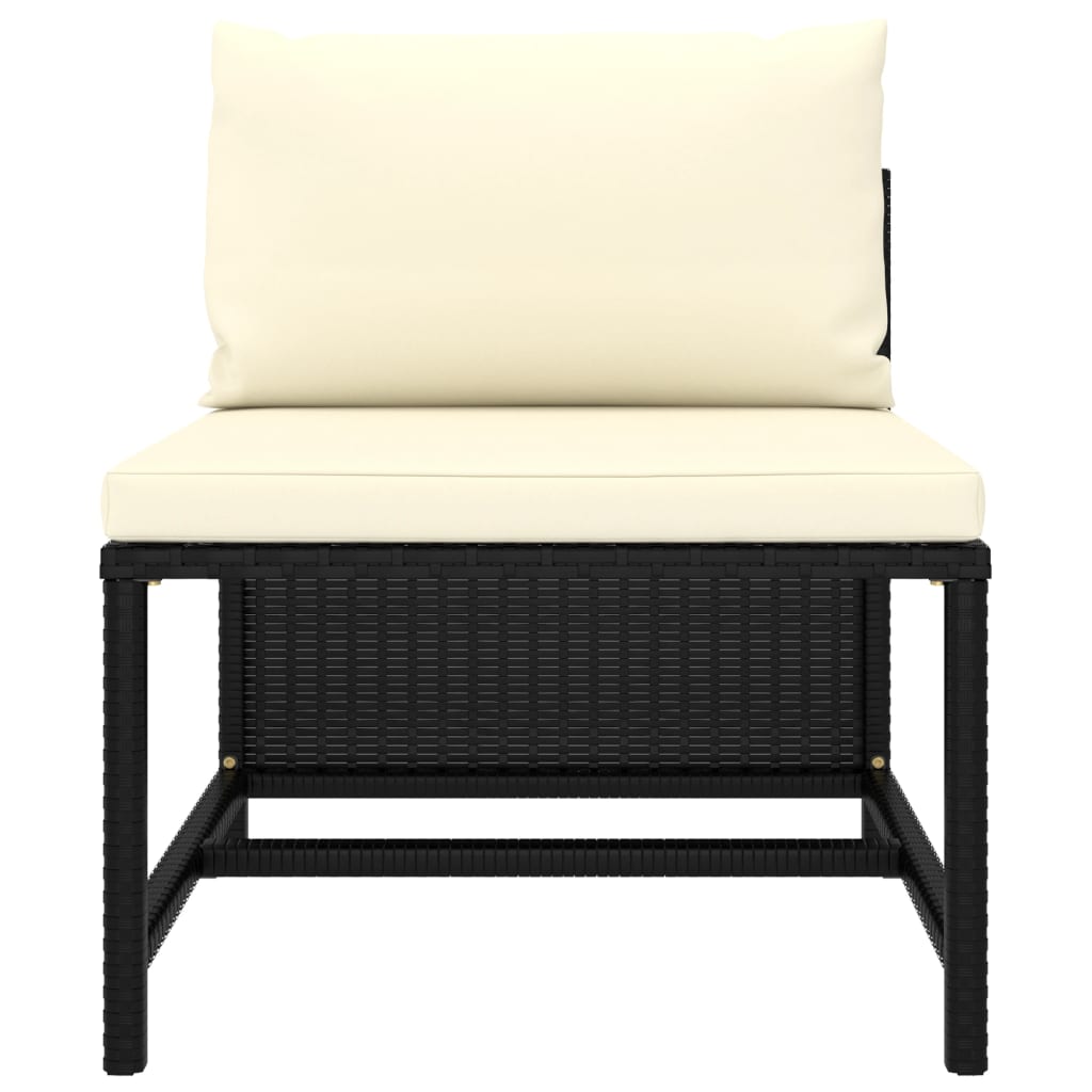 10-tlg. Garten-Lounge-Set mit Kissen Poly Rattan Schwarz - kalb-Living.de