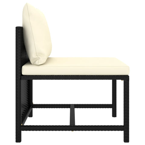 10-tlg. Garten-Lounge-Set mit Kissen Poly Rattan Schwarz - kalb-Living.de
