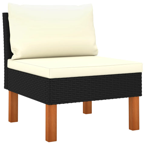 10-tlg. Garten-Lounge-Set mit Kissen Poly Rattan Schwarz - kalb-Living.de