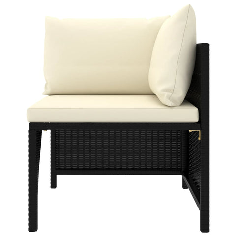 10-tlg. Garten-Lounge-Set mit Kissen Poly Rattan Schwarz - kalb-Living.de