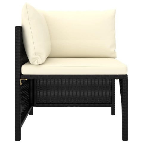 10-tlg. Garten-Lounge-Set mit Kissen Poly Rattan Schwarz - kalb-Living.de