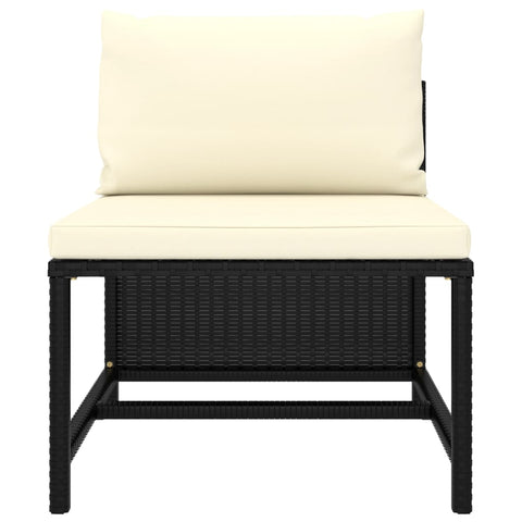 10-tlg. Garten-Lounge-Set mit Kissen Poly Rattan Schwarz - kalb-Living.de