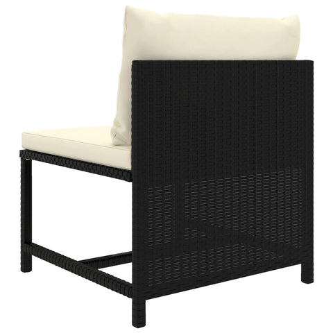10-tlg. Garten-Lounge-Set mit Kissen Poly Rattan Schwarz - kalb-Living.de