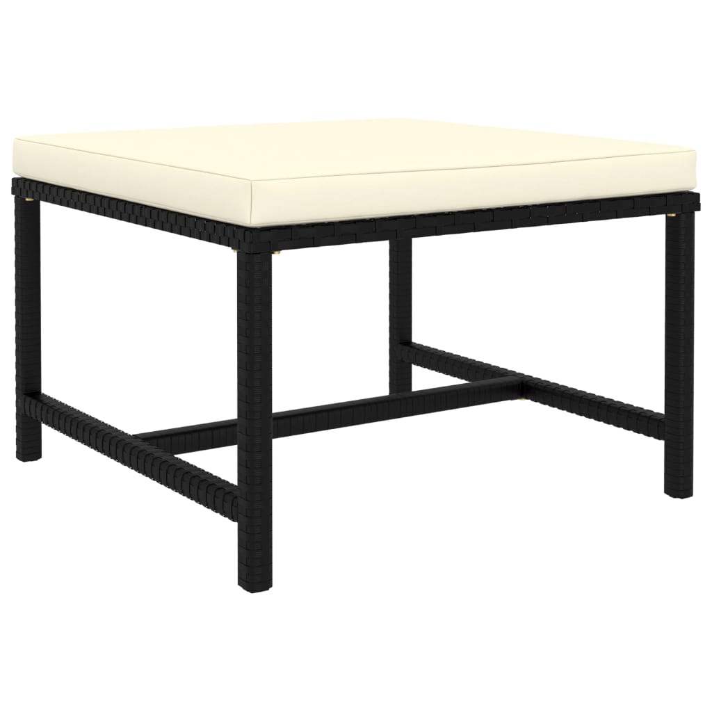 10-tlg. Garten-Lounge-Set mit Kissen Poly Rattan Schwarz - kalb-Living.de