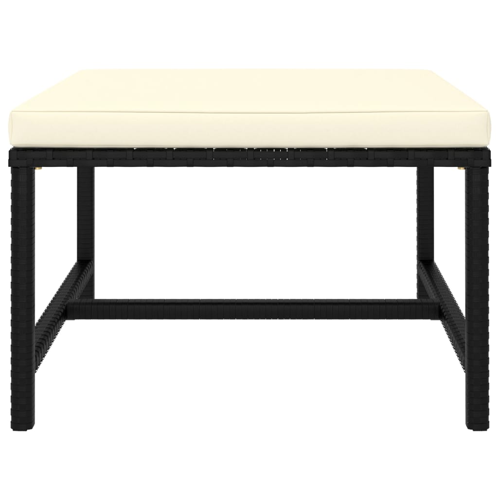 10-tlg. Garten-Lounge-Set mit Kissen Poly Rattan Schwarz - kalb-Living.de