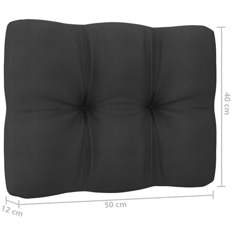 10-tlg. Garten-Lounge-Set mit Kissen Schwarz Massivholz Kiefer - kalb-Living.de