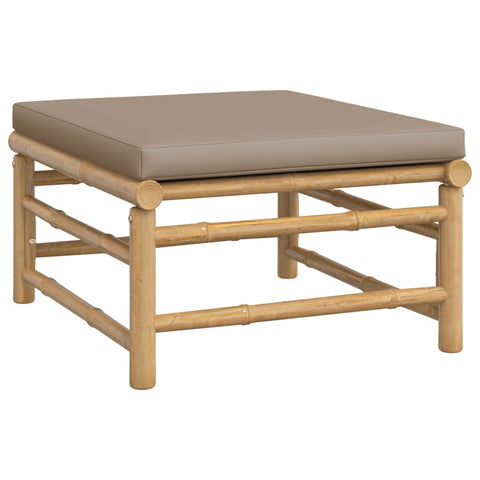 10-tlg. Garten-Lounge-Set mit Kissen Taupe Bambus - kalb-Living.de