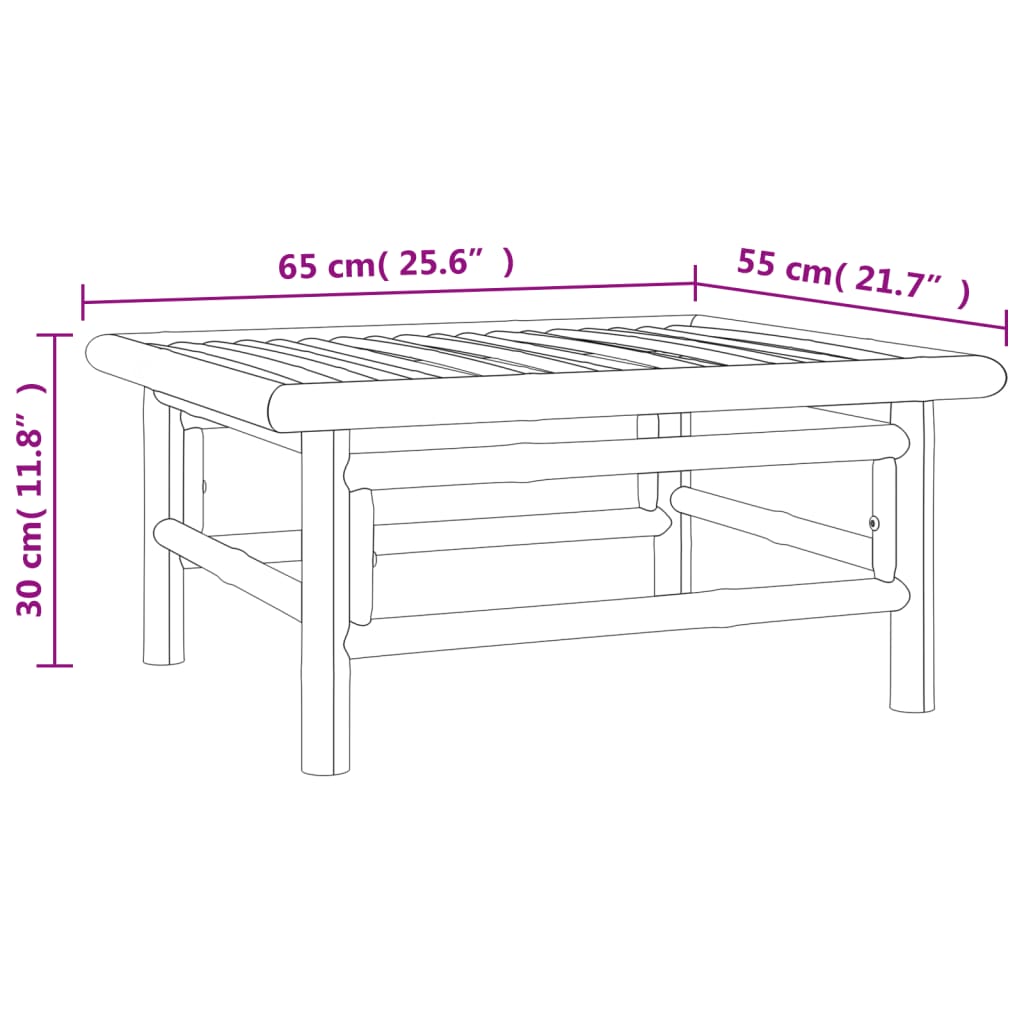 10-tlg. Garten-Lounge-Set mit Kissen Taupe Bambus - kalb-Living.de