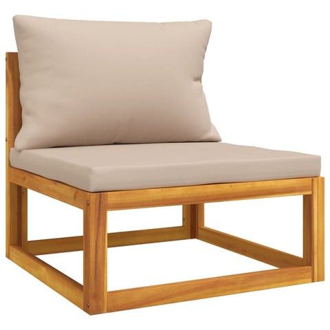 10-tlg. Garten-Lounge-Set mit Taupe Kissen Massivholz - kalb-Living.de