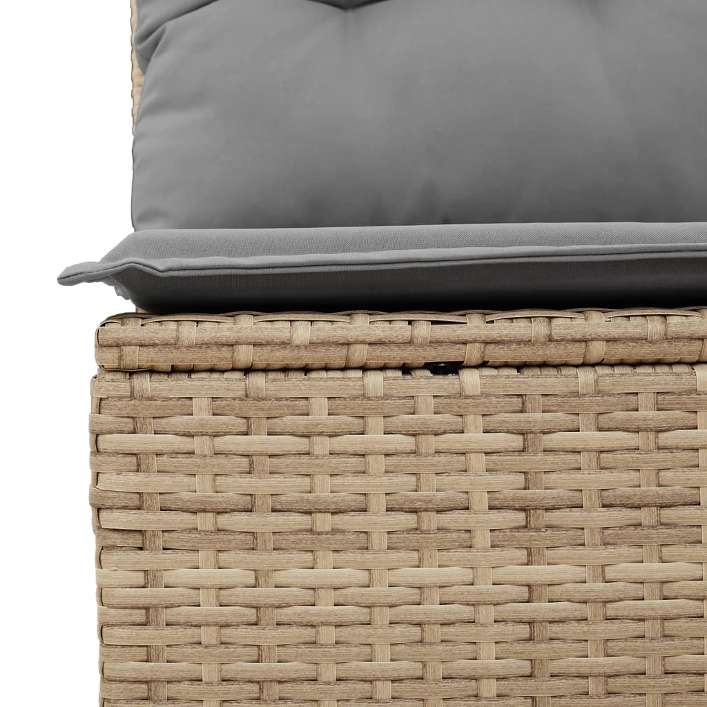 10-tlg. Garten-Sofagarnitur mit Kissen Beige Poly Rattan - kalb-Living.de