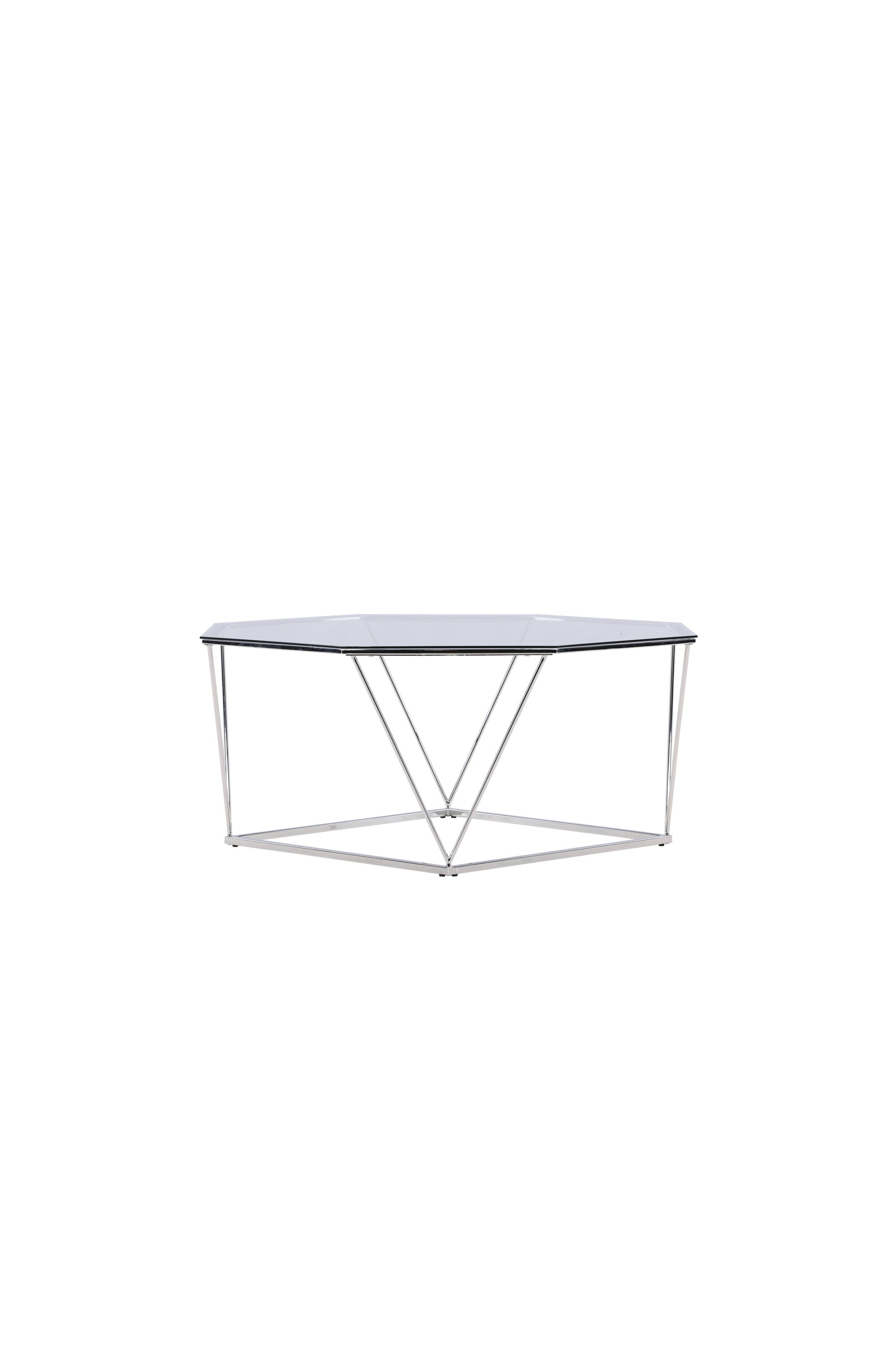 15003-331_10_os österlen Sofa Table Couchtisch Klarglas, Silber, Transparent ⌀100 Glas, Stahl