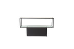 15005-188__1 Maglehem Tisch Beistelltisch Schwarz,Klar,Transparent 130 x 35 Glas,Stahl