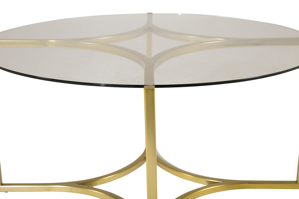 15014-568__3 Kivik Tisch Couchtisch Klar,Gold,Transparent ⌀90 Glas,Stahl