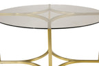 15014-568__3 Kivik Tisch Couchtisch Klar,Gold,Transparent ⌀90 Glas,Stahl