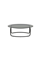 15016-100_10_os Lomma Tisch Couchtisch Schwarz,Klar,Transparent ⌀110 Glas,Stahl