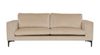 15016-885__1 Bolero 3 Sitz Sofa 3 Sitzer Sofa Beige,Schwarz 88 x 84 x 215 Schaumstoff,Sperrholz,Polyester-Samt,Stahl