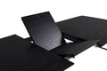 15023-188__6 Gold Tisch Rechteckiger Esstisch Schwarz 180 x 85 MDF,Stahl,Furnier