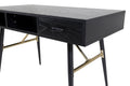 15024-188__5 Gold Tisch Schreibtisch Schwarz 110 x 60 MDF,Stahl,Furnier