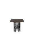 15106-588_10_os Stone Ovale Tisch Ovaler Esstisch Schwarz,Mocca 220 x 100 MDF,Stahl,Furnier