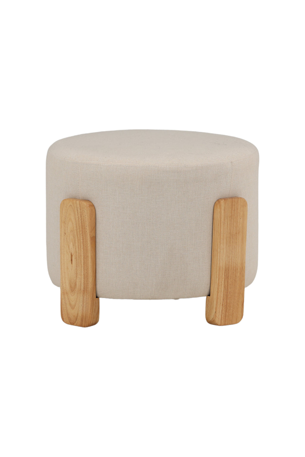 15110-111_10_os Coffey Ottoman Ottomane Natur,Weiß ⌀50 Faser,Polyester Leinen,Gummibaumholz