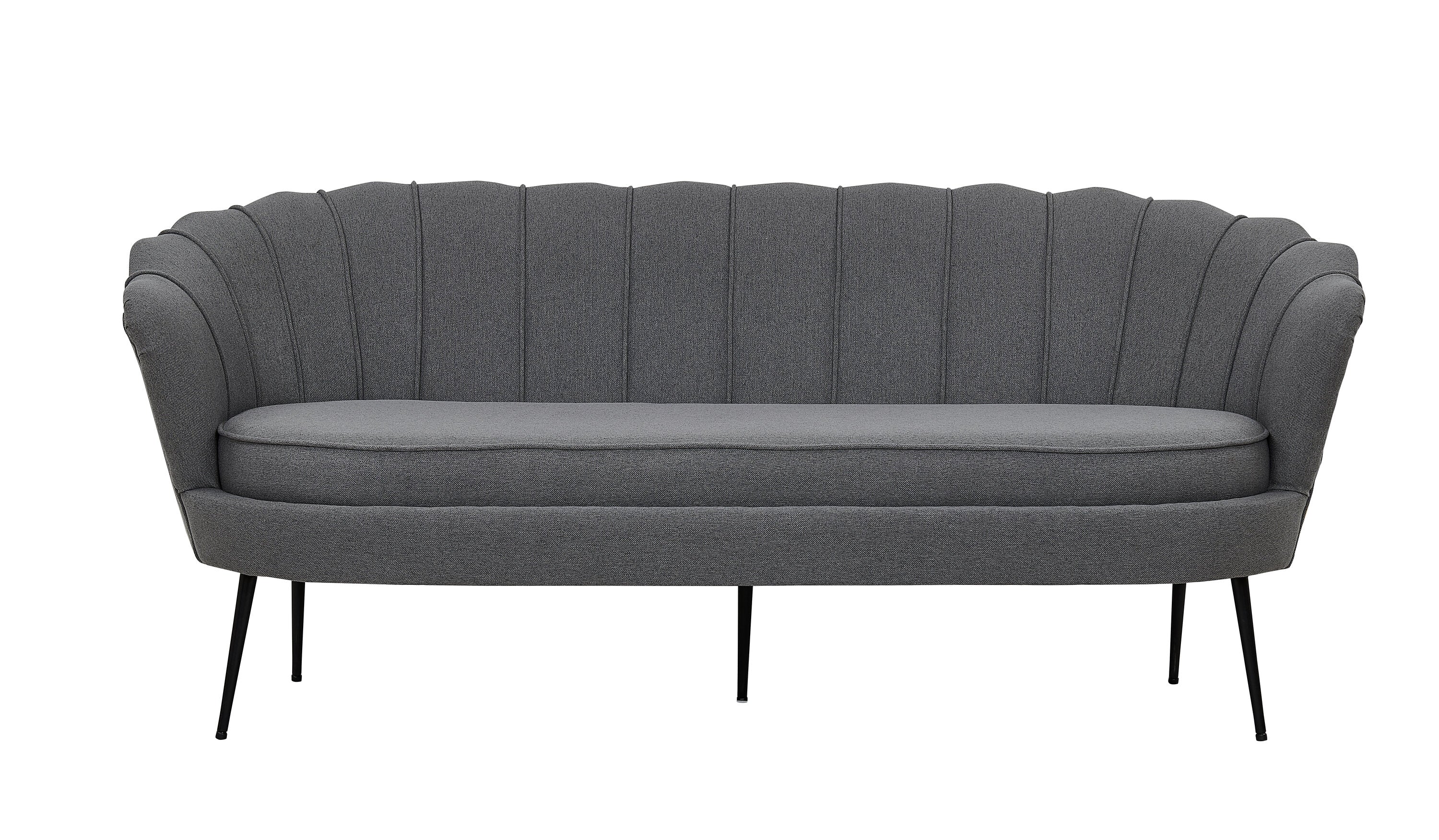 15356-665__1 Calais 3 Sitz Sofa 3 Sitzer Sofa Schwarz,Grau 78 x 79 x 180 Schaumstoff,Sperrholz,Polyester,Stahl