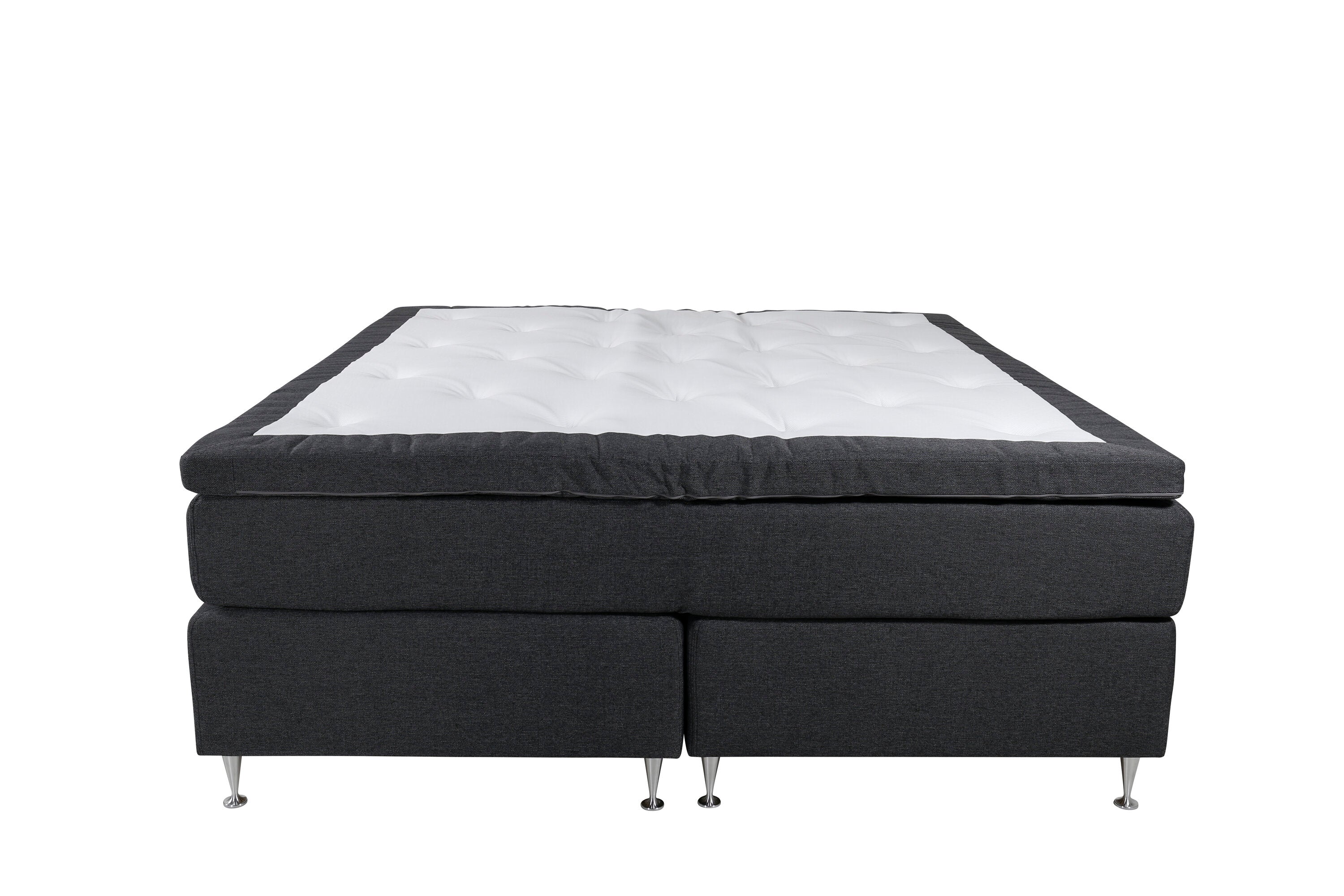 15418-602__1 älvdalen Bett Doppelbett Dunkelgrau 200 x 73 x 180 Faser,Latex,Polyester,Feder,Fichte,Stahl