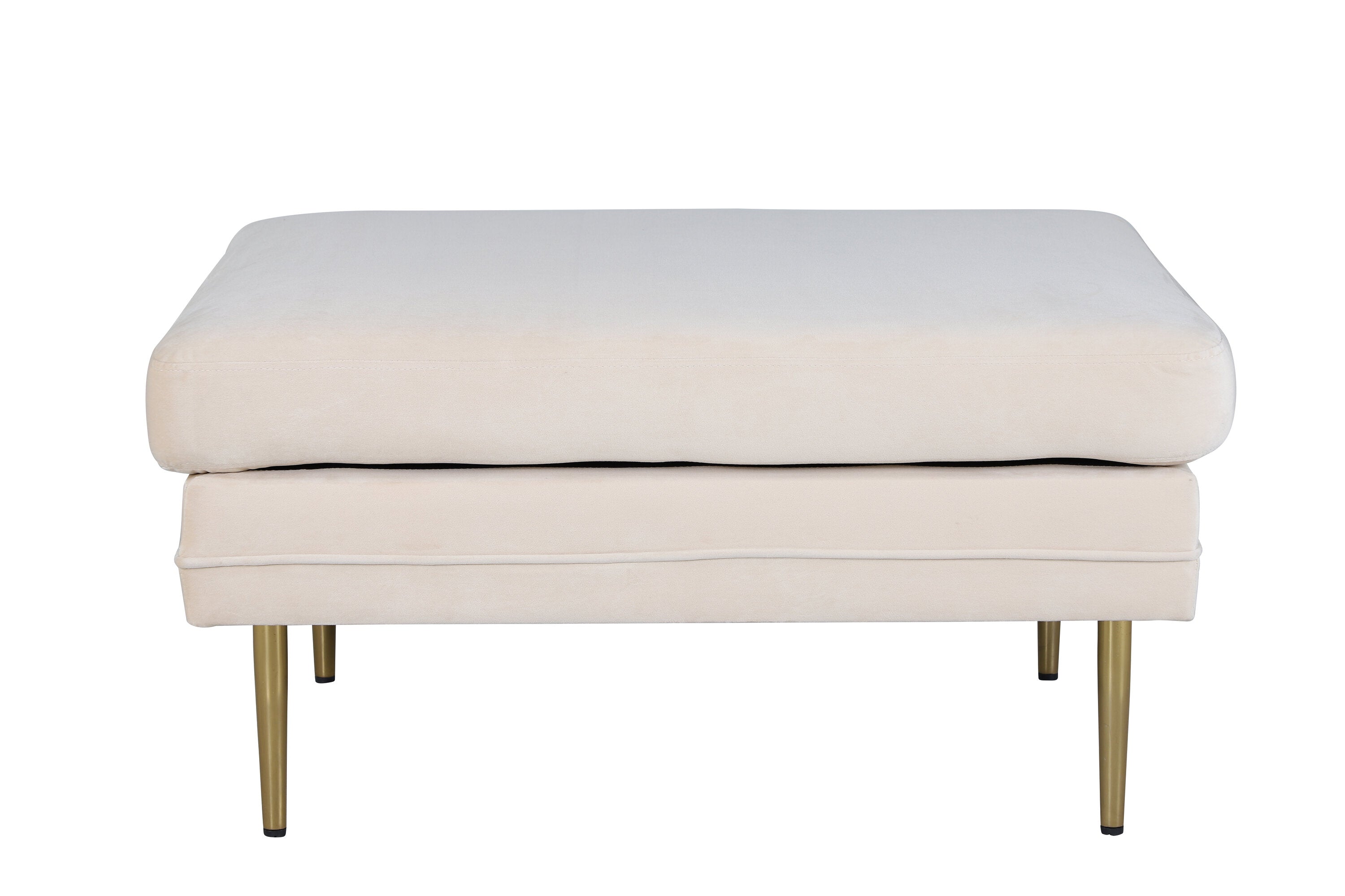 15550-980__1 Boom Ottoman Ottomane Gold,Weiß 70 x 49 x 90 Polyester Samt,Stahl