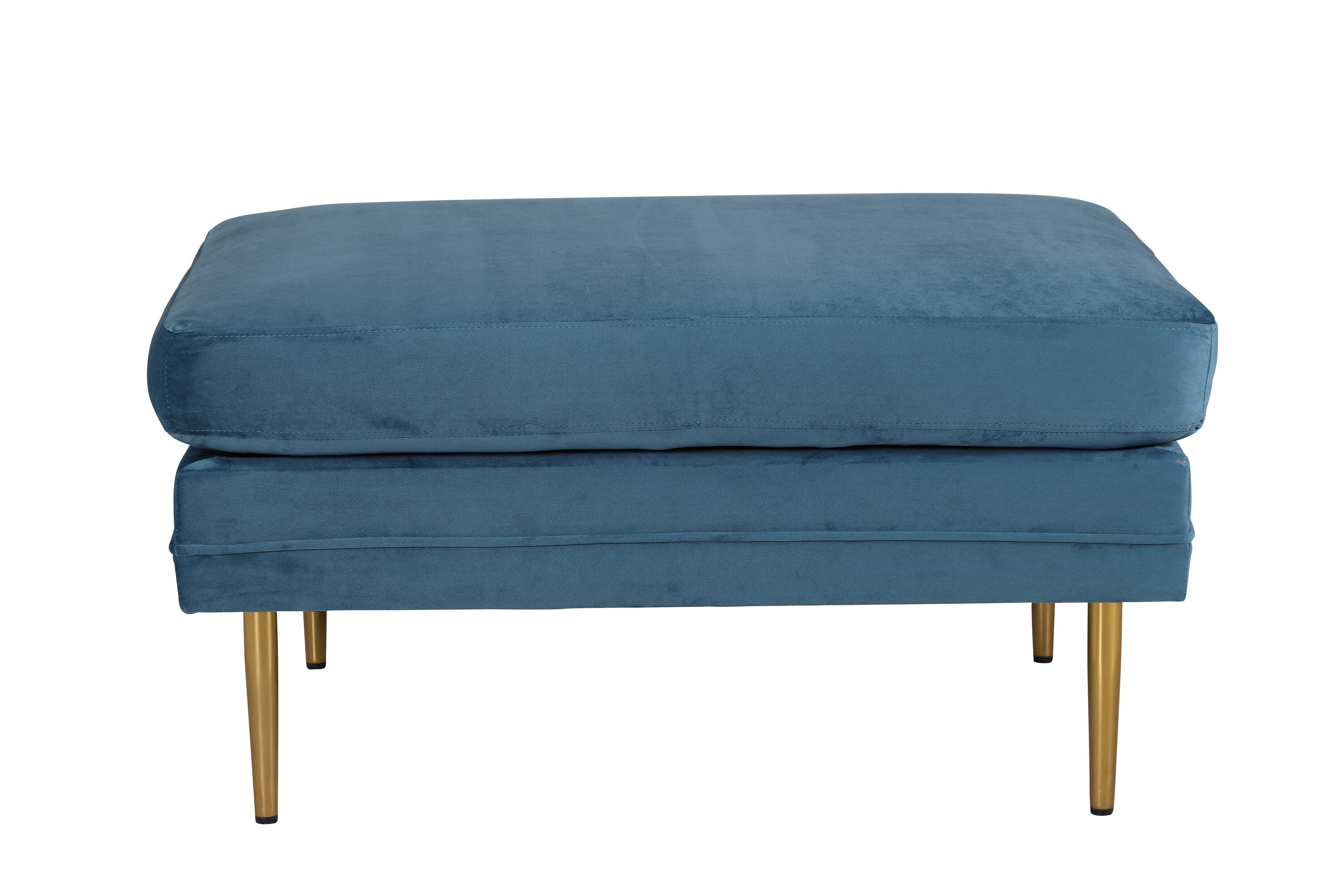 15550-987__1 Boom Ottoman Ottomane Blau,Gold 70 x 49 x 90 Polyester Samt,Stahl