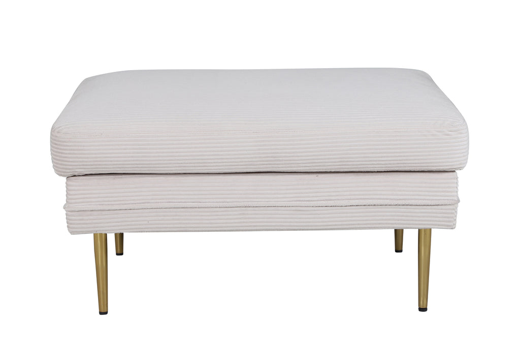 15550-995__1 Boom Ottoman Ottomane Beige,Gold 70 x 49 x 90 Polyester Cord,Stahl